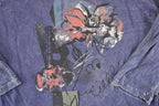 Vintage 1990s Jess And Jane Floral AOP Souvenir Shirt Womens M / 90s Crewneck / Travel Vacation Sweater