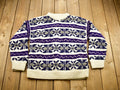 Vintage 1980s 100% Wool Crewneck Knitted Sweater
