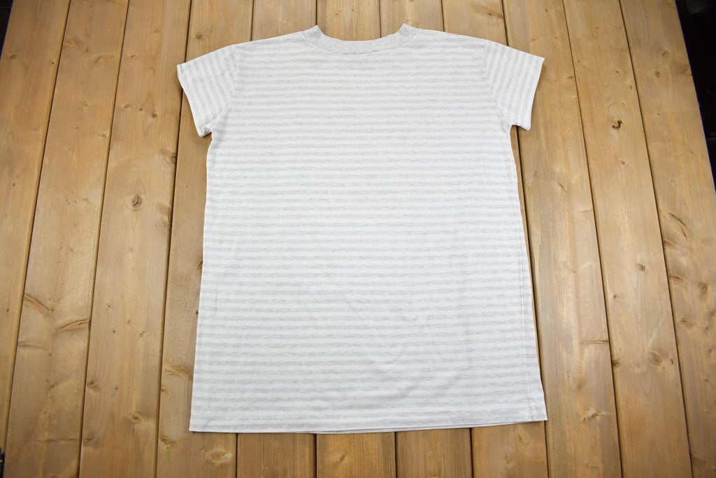 Vintage 1990s Paris Eiffel Tower Université Striped Pastel T Shirt