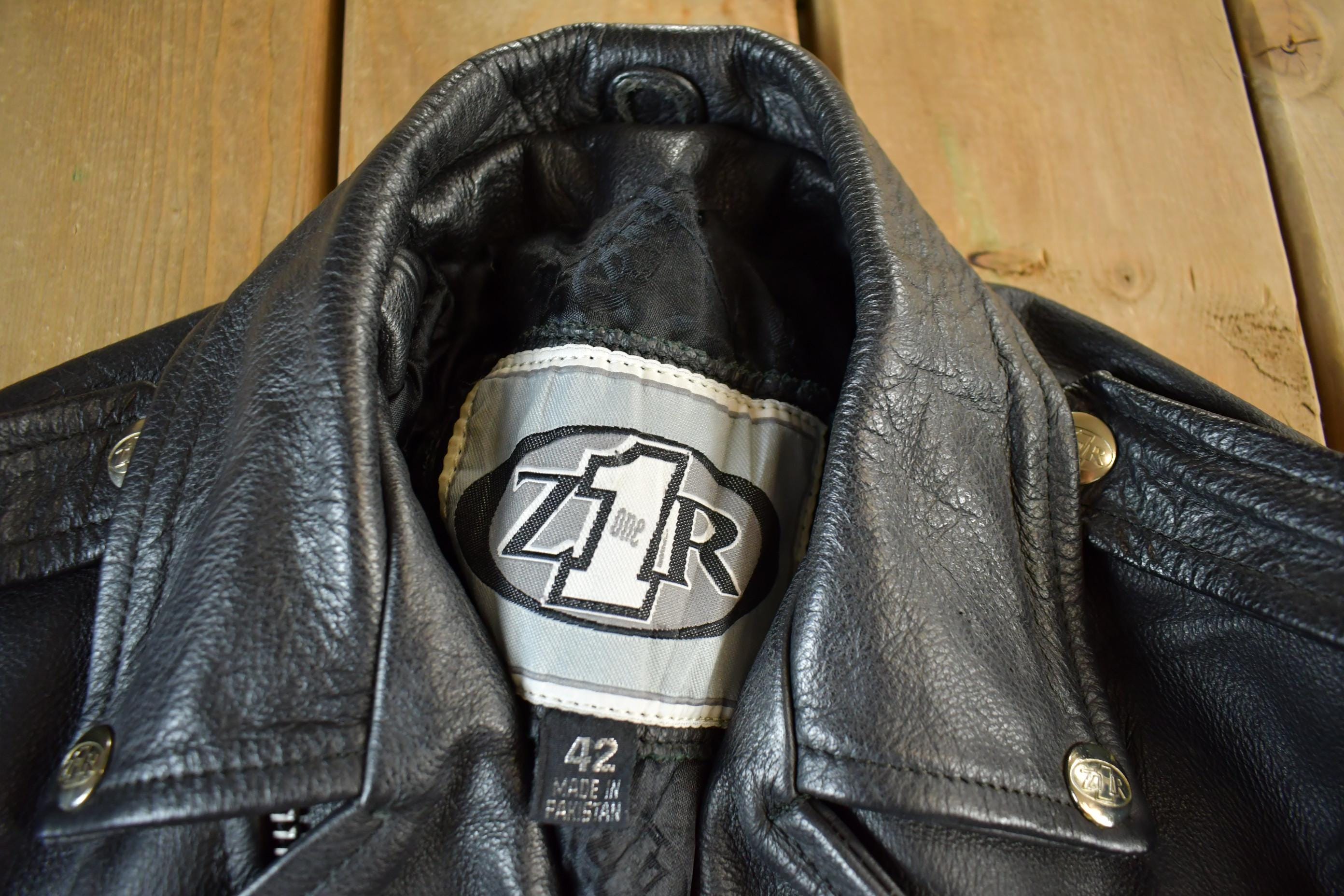 Vintage 1990s Z1R Leather Biker Jacket Adult 42