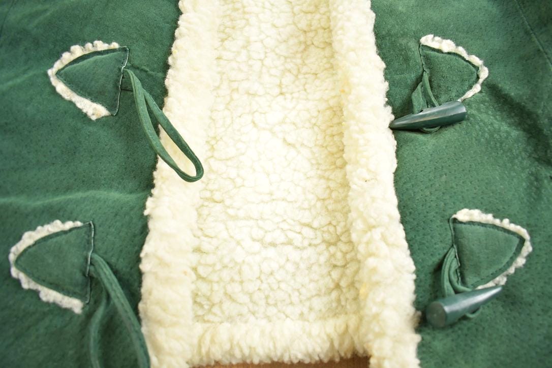 Vintage 1980s Clean Lines Sherpa Lined Zip Up Vest