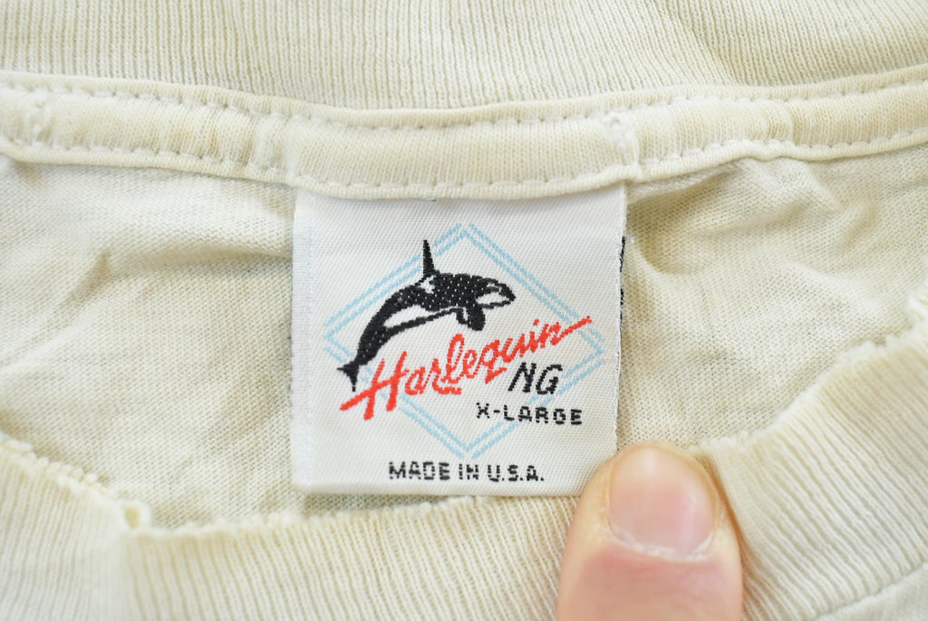 Vintage 1989 Harlequin Forest Animals Nature T-Shirt Men's XL
