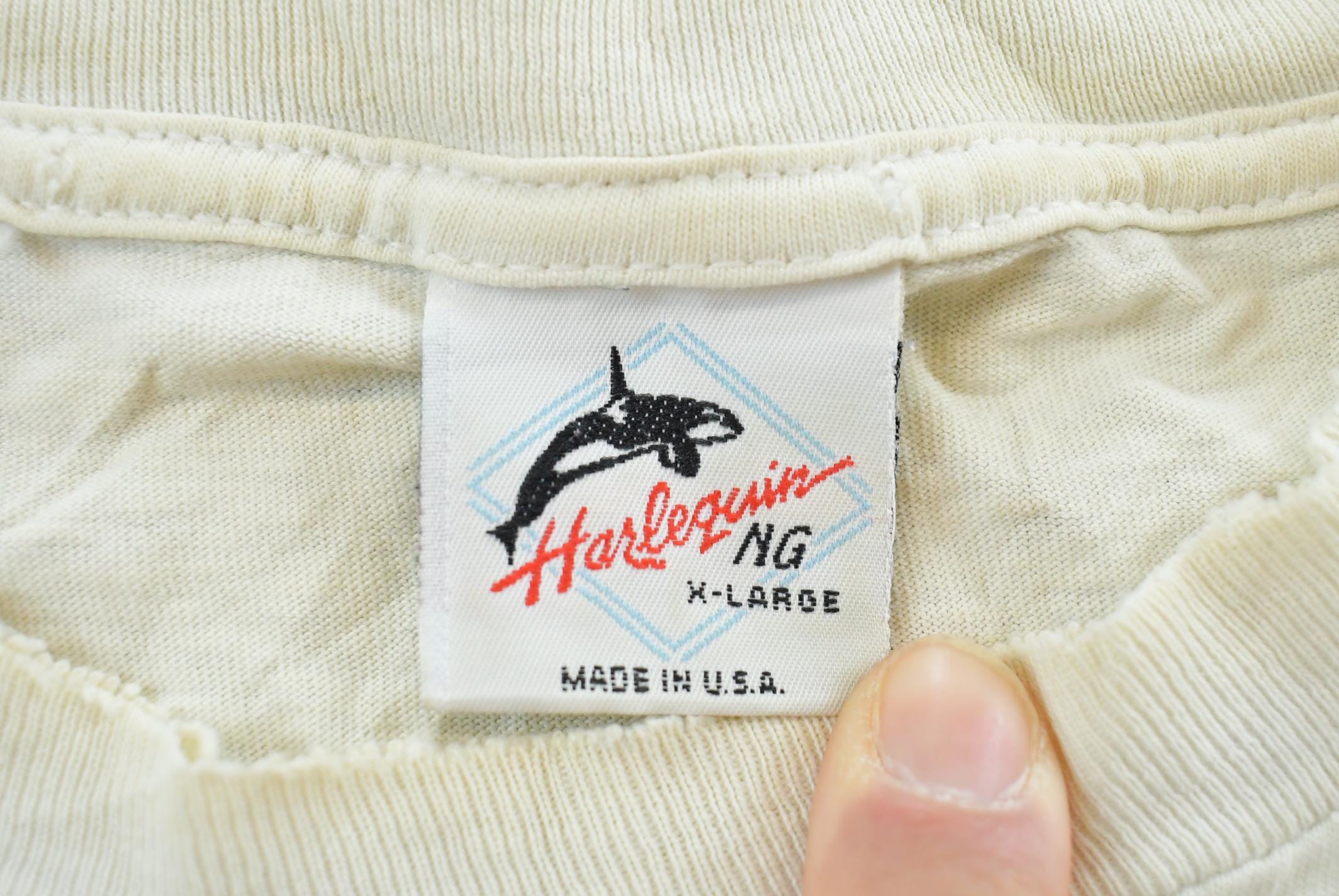 Vintage 1989 Harlequin Forest Animals Nature T-Shirt Men's XL