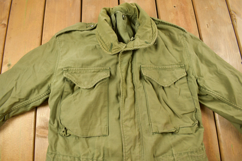 Vintage 1980s Army Military Field Jacket