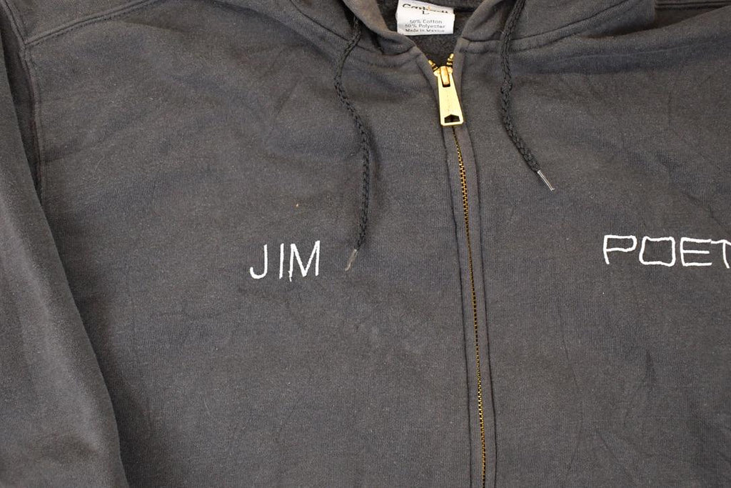 Vintage Y2K Distressed Carhartt Jim Poet Full Zip Hoodie Sweatshirt Men's L