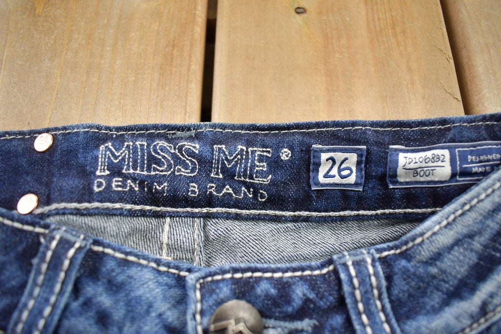 Vintage Y2K Miss Me Bedazzled Low Rise Jeans Size 26x31