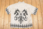 Vintage 1990s Abstract Dragons Button Up Shirt Mens L