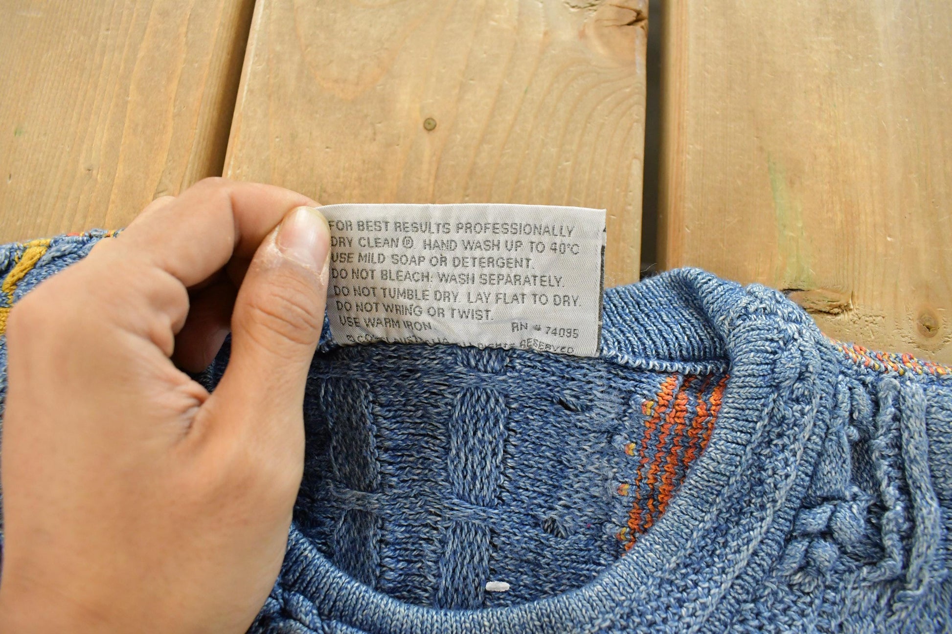 Vintage 1990s Coogi Blues 3D Abstract Knit Sweater Men's Medium