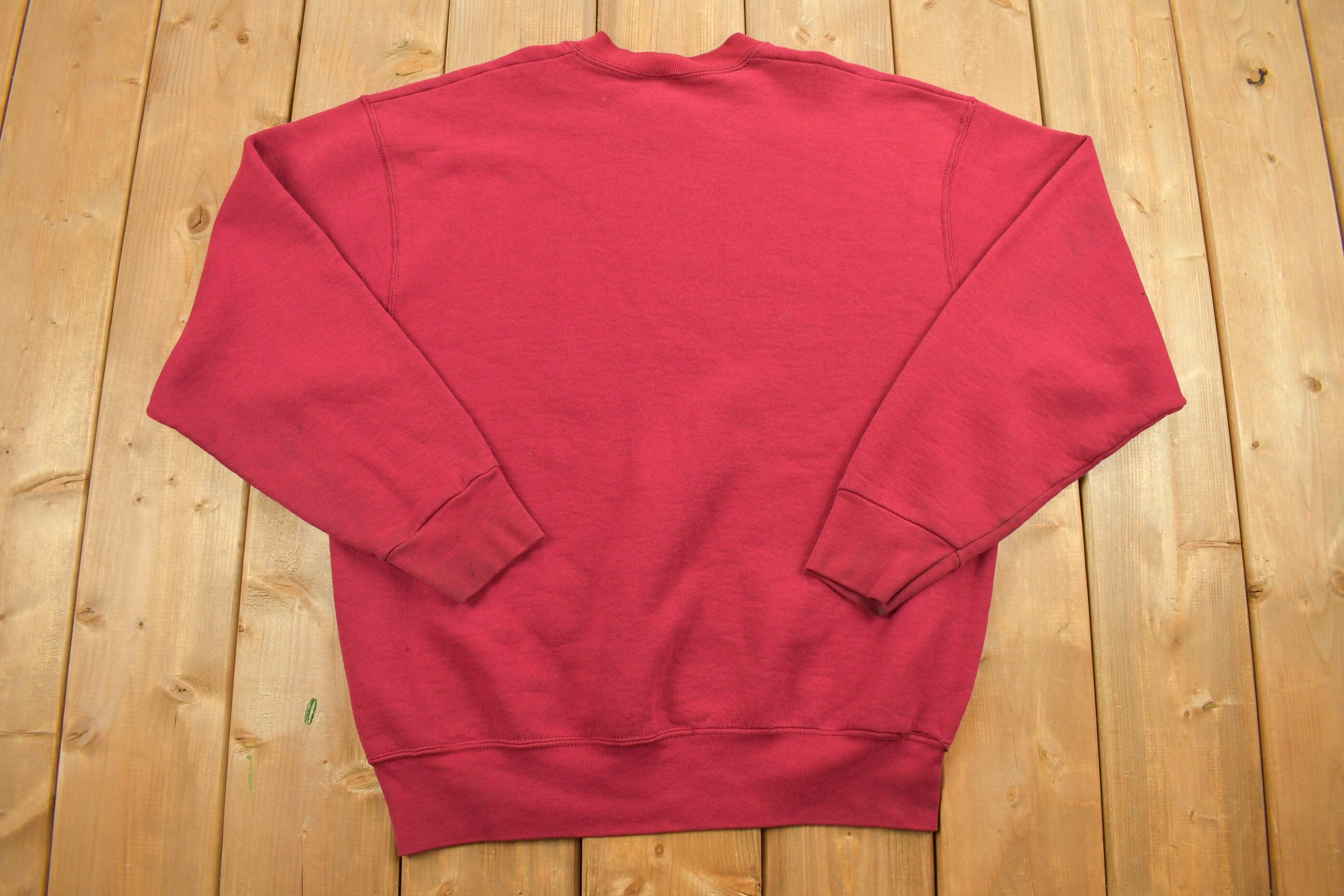 Vintage 1990s Blank Red Crewneck Sweatshirt