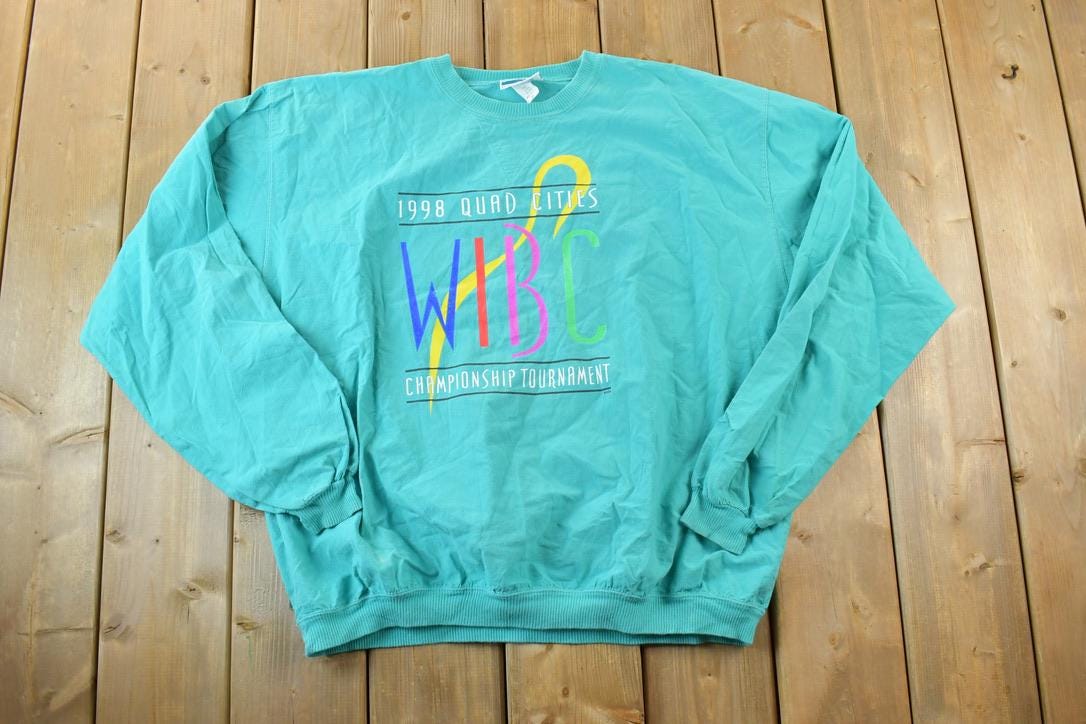Vintage 1998 Quad Cities WIBC Crewneck Sweatshirt