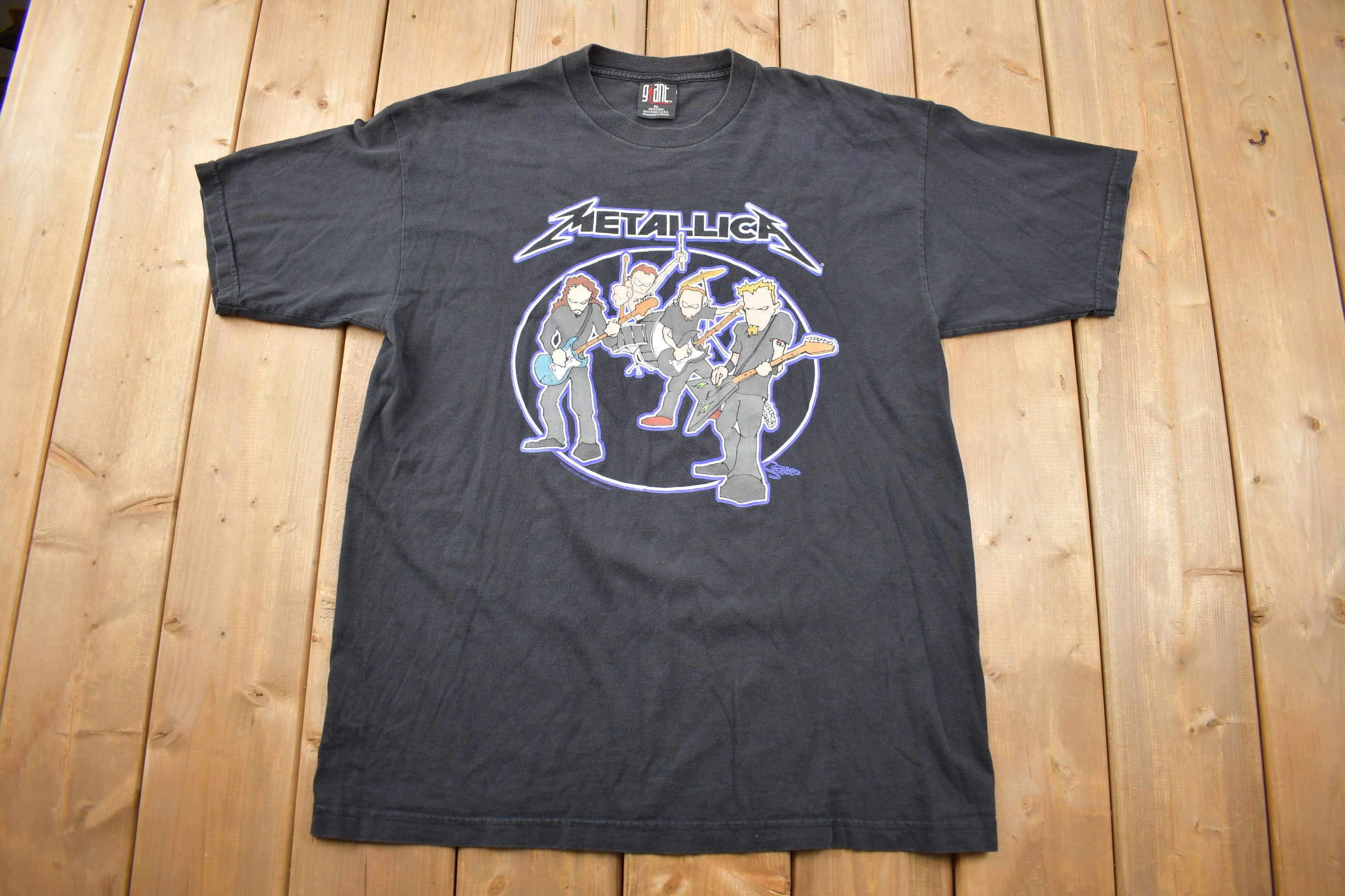 Vintage 2000 Metallica Cartoon Graphic T-shirt