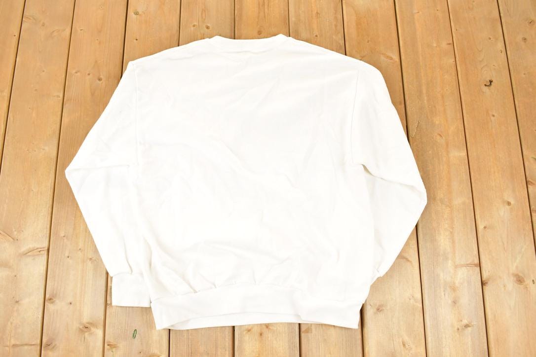 Vintage 1990s Let It Snow Someplace Else Shoebox Humour Christmas Crewneck Sweatshirt Men's L