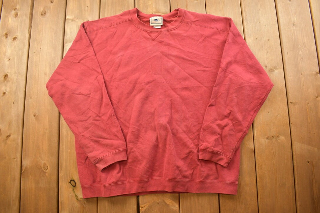 Vintage 1990s Lee Red Blank Crewneck Sweatshirt