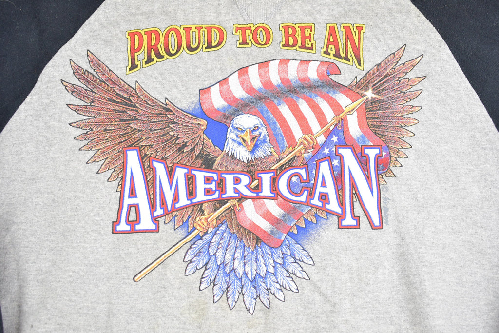 Vintage 1990s Proud To Be An American Champion Crewneck Sweatshirt