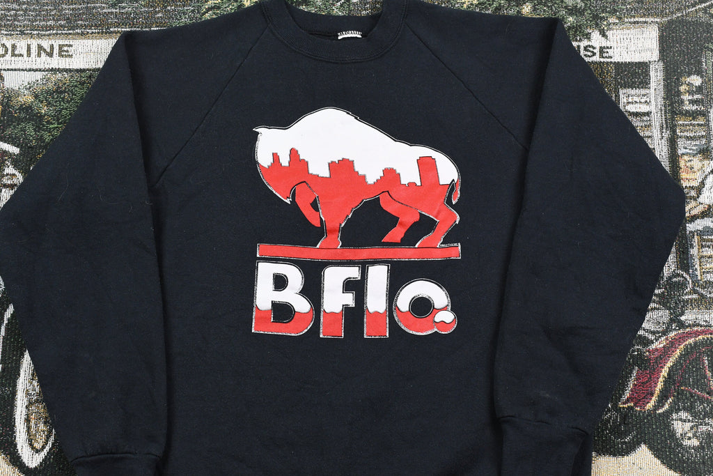 Vintage 1990s Bflo Animal City Skyline Graphic Crewneck
