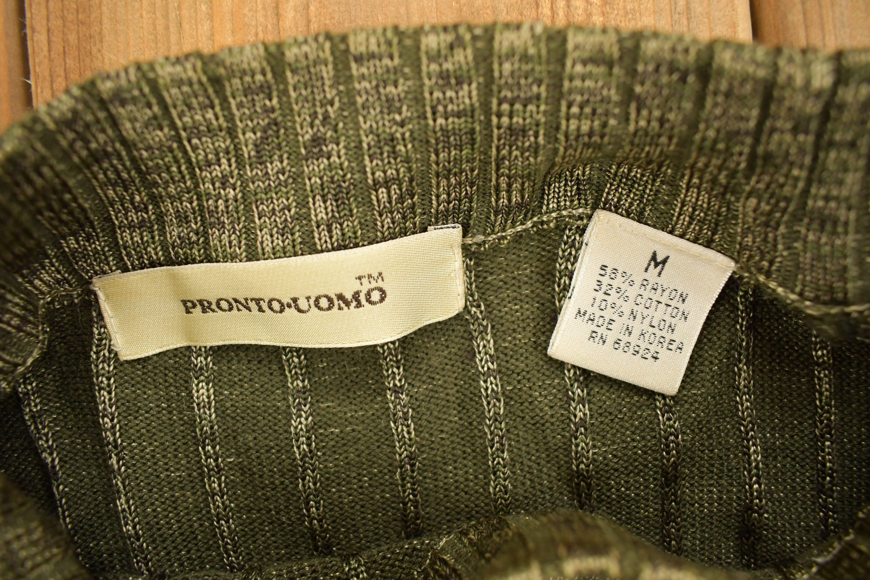 Vintage 1990s Pronto-Uomo Knitted Crewneck Sweater