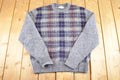 Vintage 1990s Oakton Ltd Wool Knit Crewneck Sweater Mens M / 90's Abstract Pattern 3D Shetland Wool Sweatshirt