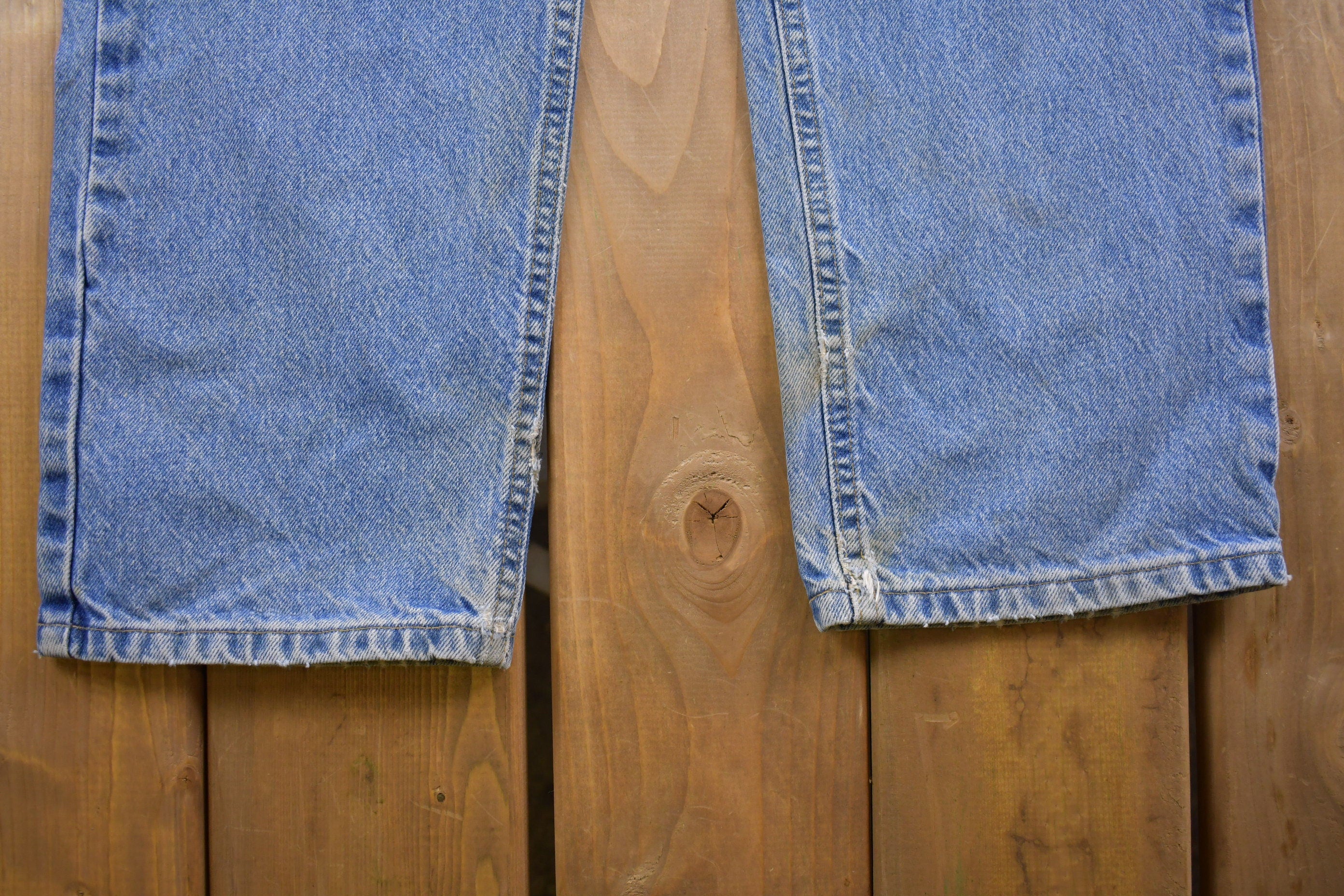 Vintage 1990s Carhartt Light Wash Blue Jeans Size 36 x 29