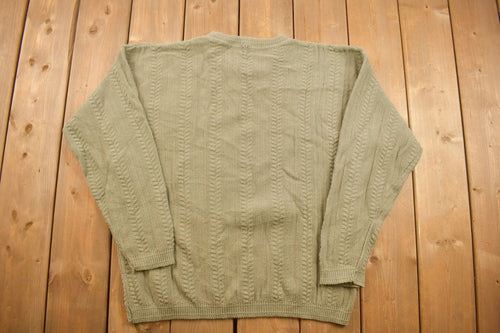 Vintage 1990s Bill Blass Knitted Crewneck Sweater / Vintage 90s Crewneck / All Over Pattern / Colorful / Sweatshirt / Abstract Pattern