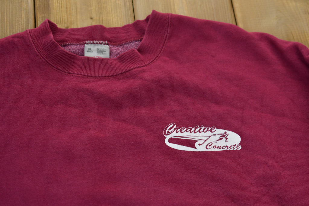Vintage 1990s Creative Concrete Crewneck Sweatshirt Made In USA
