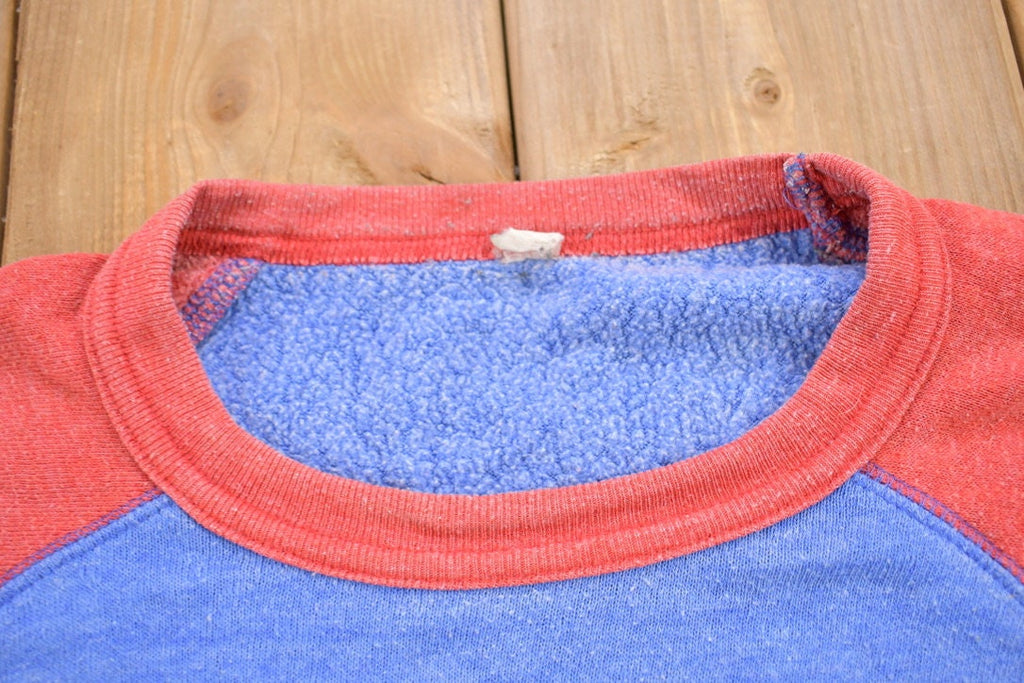 Vintage 1990s Blank Colour Block Crewneck Sweatshirt