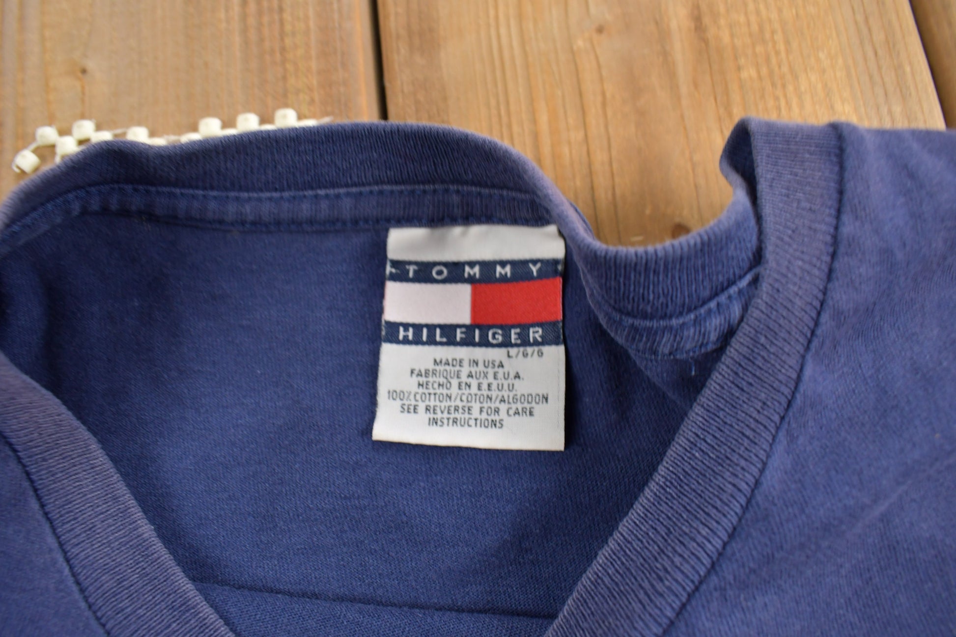 Vintage 1990s Tommy Hilfiger Big Flag Graphic T Shirt