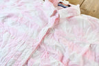 Vintage 1990s Hunter's Glen Pink & White Striped Button Up Flannel Shirt