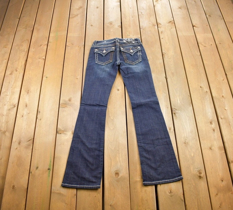 Vintage Y2K Miss Me Bedazzled Low Rise Jeans Size 26x31