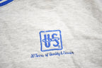 Vintage 1990s Dodger US Communications Embroidered Crewneck Sweatshirt Made In USA