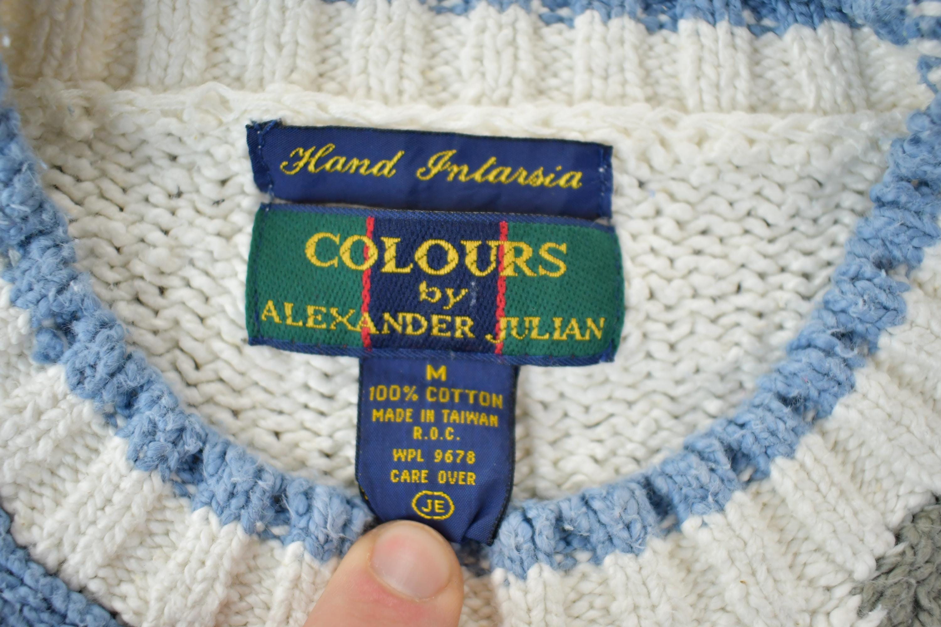 Vintage 1990s Alexander Julian Knit Crewneck Sweater