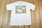 Vintage 1990s Panama Canal Laser Art Wear Souvenir Single Stitch T-Shirt