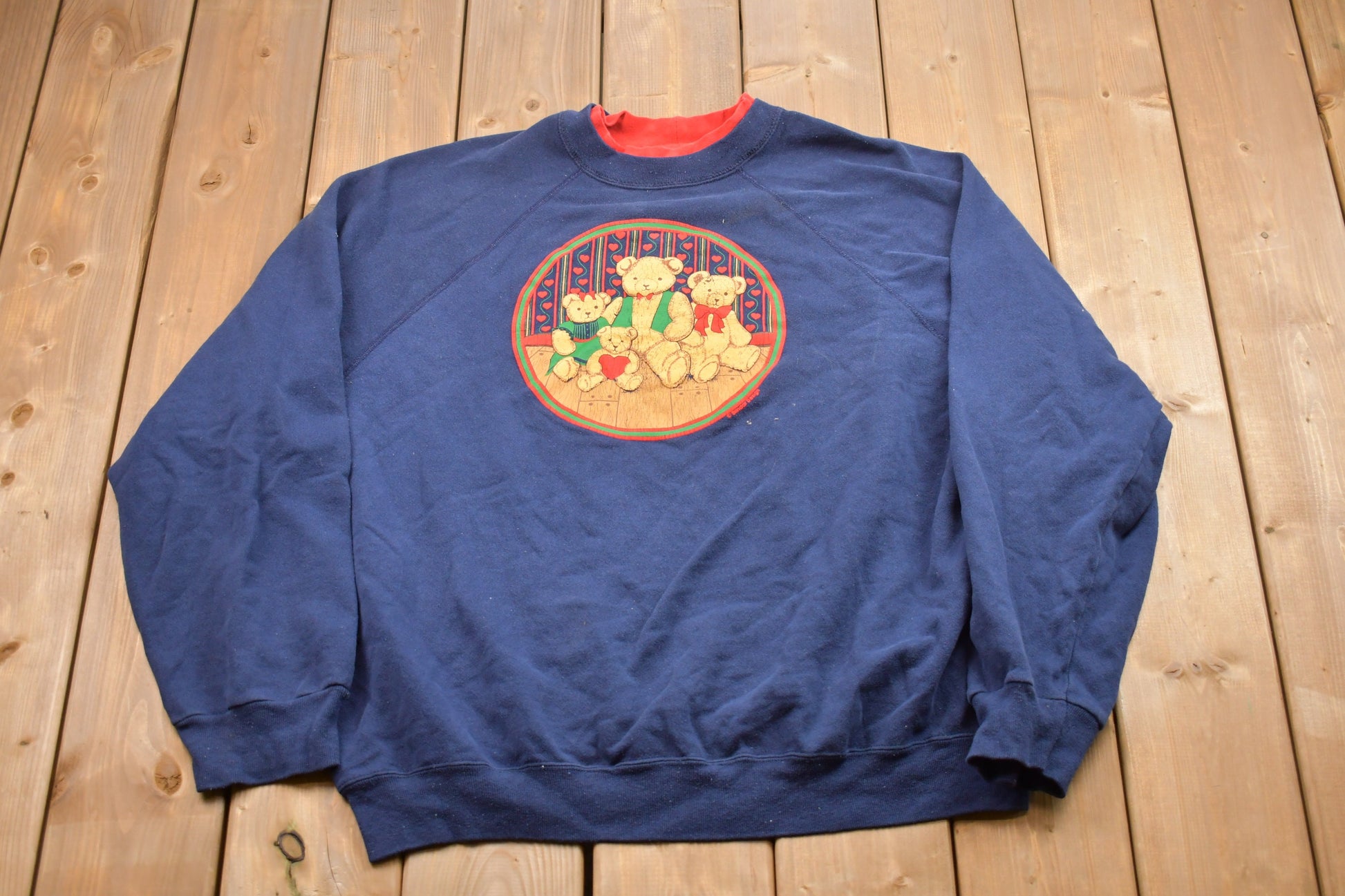 Vintage 1990s Cute Teddy Bears Crewneck / Made in USA / 90s Crewneck / Nature / Animals / Vintage Sweatshirt / American Streetwear