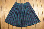 Vintage 1980s Alfred Dunner Tartan Plaid Skirt Size 38 x 29