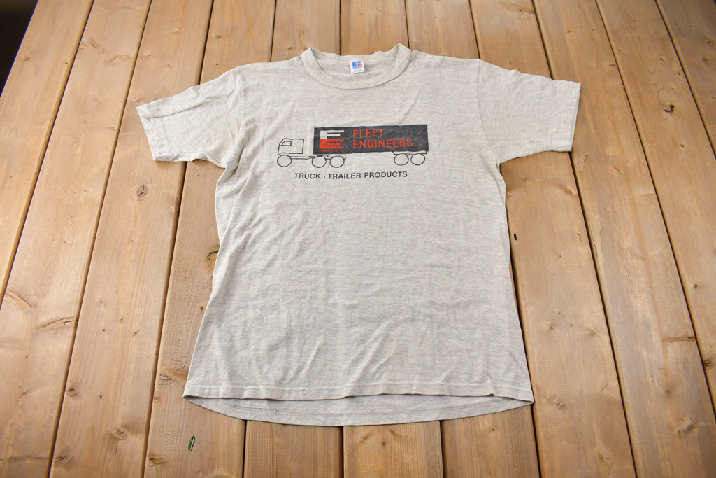 Vintage 1990s Fleet Engineers Truck Trailer Products Single Stitch Graphic T Shirt Made In USA