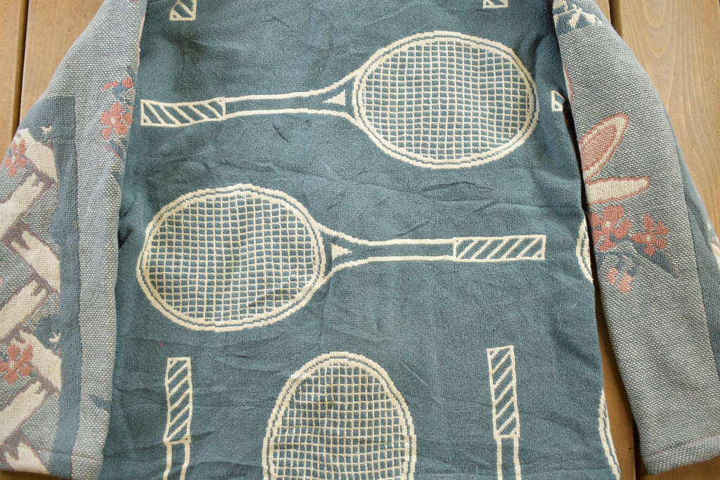Vintage 1990s Tennis Themed Quilt Jacket