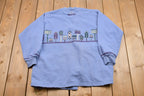 Vintage 1990s Art Unlimited Birdhouse Cardigan Sweater