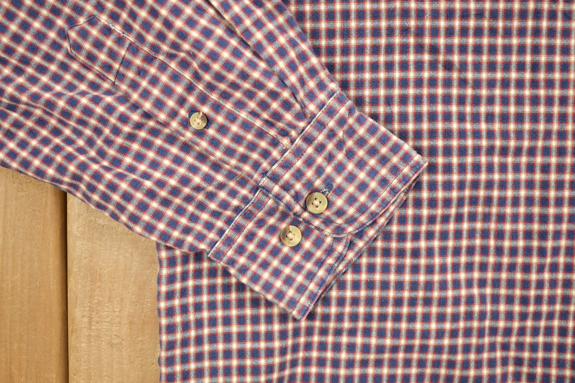 Vintage 1990s Cactus Clothing Button Up Shirt / Check Shirt / Abstract Pattern / Formal Shirt / Long Sleeve / Pocket Shirt