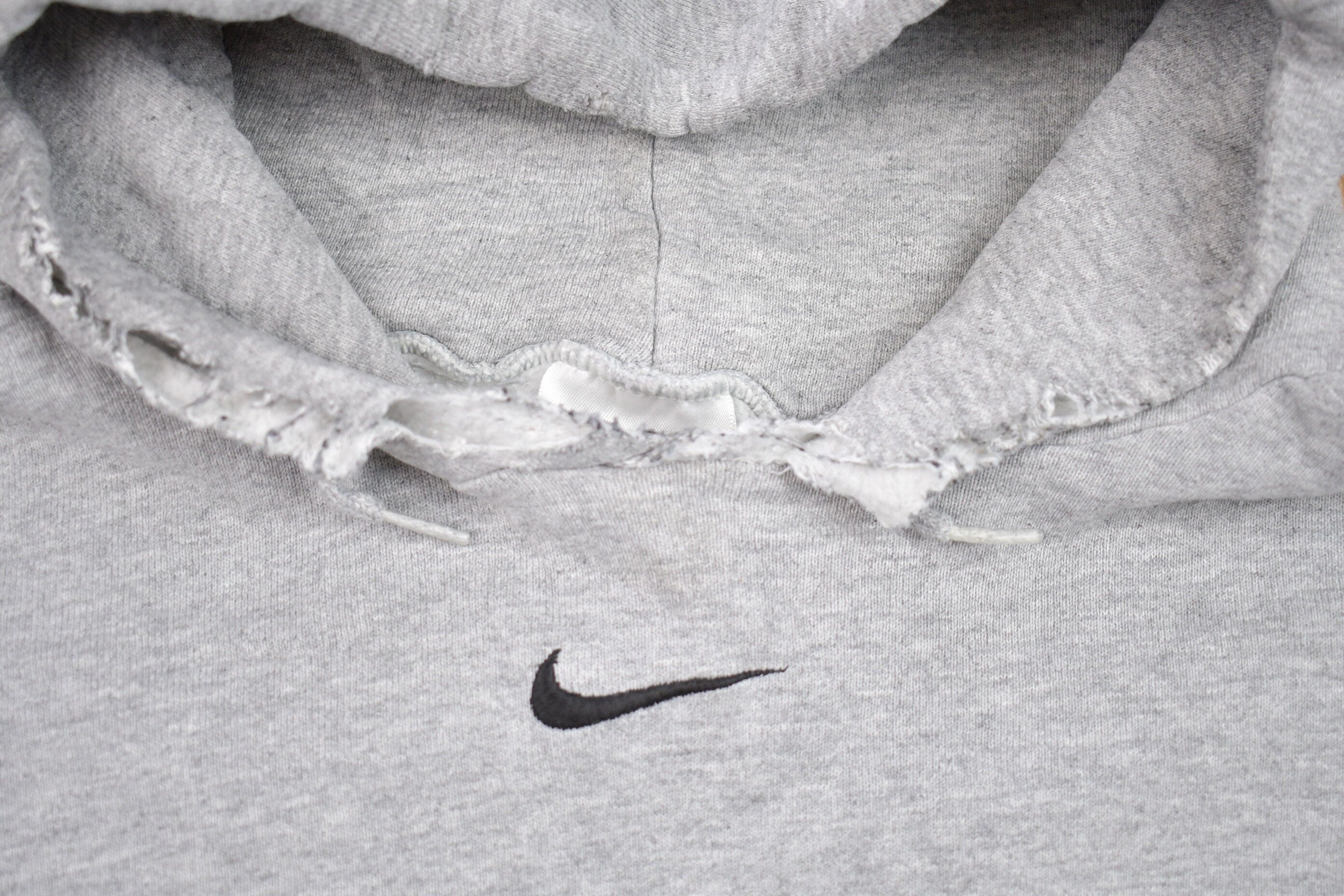 Vintage 1990s Nike White Tag Mid Swoosh Graphic Hoodie