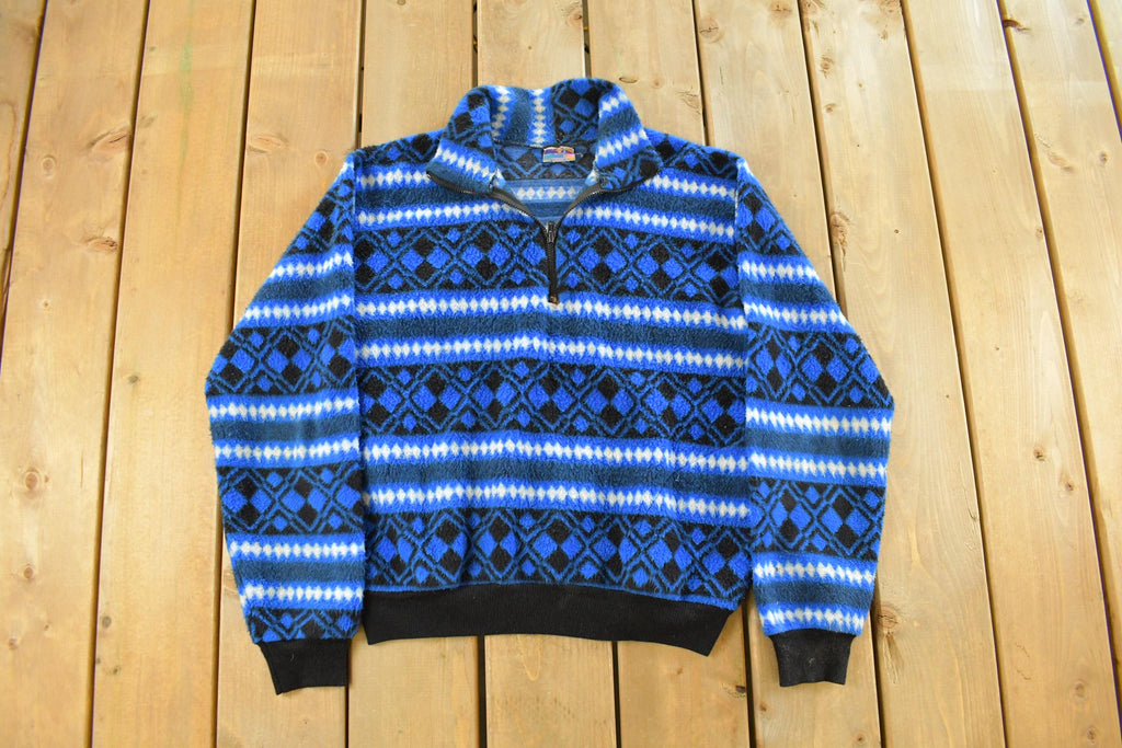 Vintage 1990s Fusion Quarter Zip Fleece Sweater Men's Small