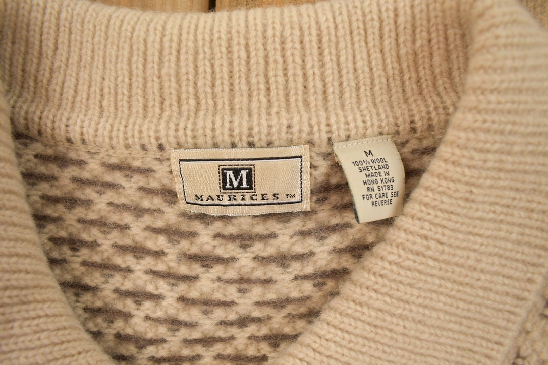 Vintage 1990s Maurices Knitted Zip Up Sweater