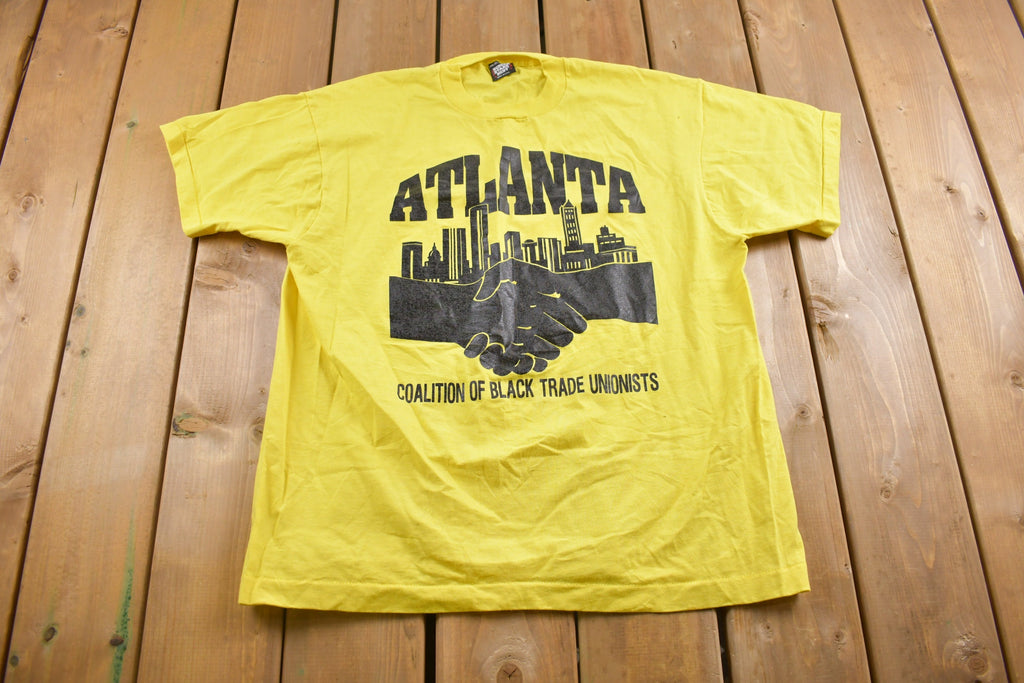 Vintage 1990s Screen Stars Atlanta Souvenir T Shirt Streetwear Made In USA