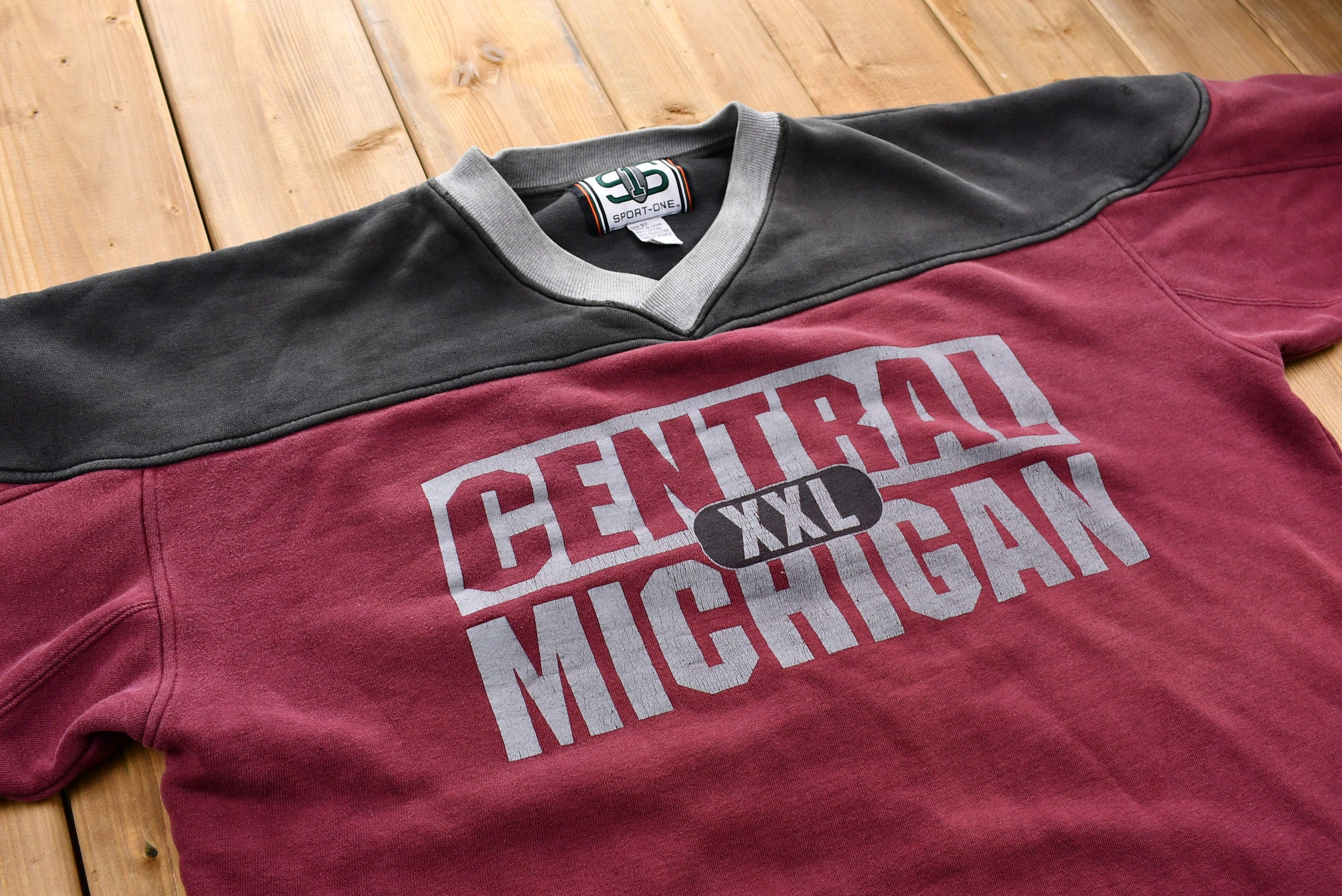 Vintage 1990s Central Michigan Jersey-Style Pullover