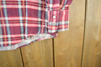 Vintage 1970s Fruit Of The Loom Flannel Button Up Shirt Men's Medium