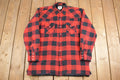 Vintage 1980s Ely Cattleman Buffalo Plaid Button Up Shirt