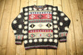 Vintage 1990s Woolrich Woman's 100% Wool Knitted South Western Aztec Design Crewneck Sweater