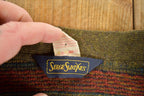 Vintage 1970s Serge Saint Yves Knit Cardigan Abstract Print Sweater Men's XL