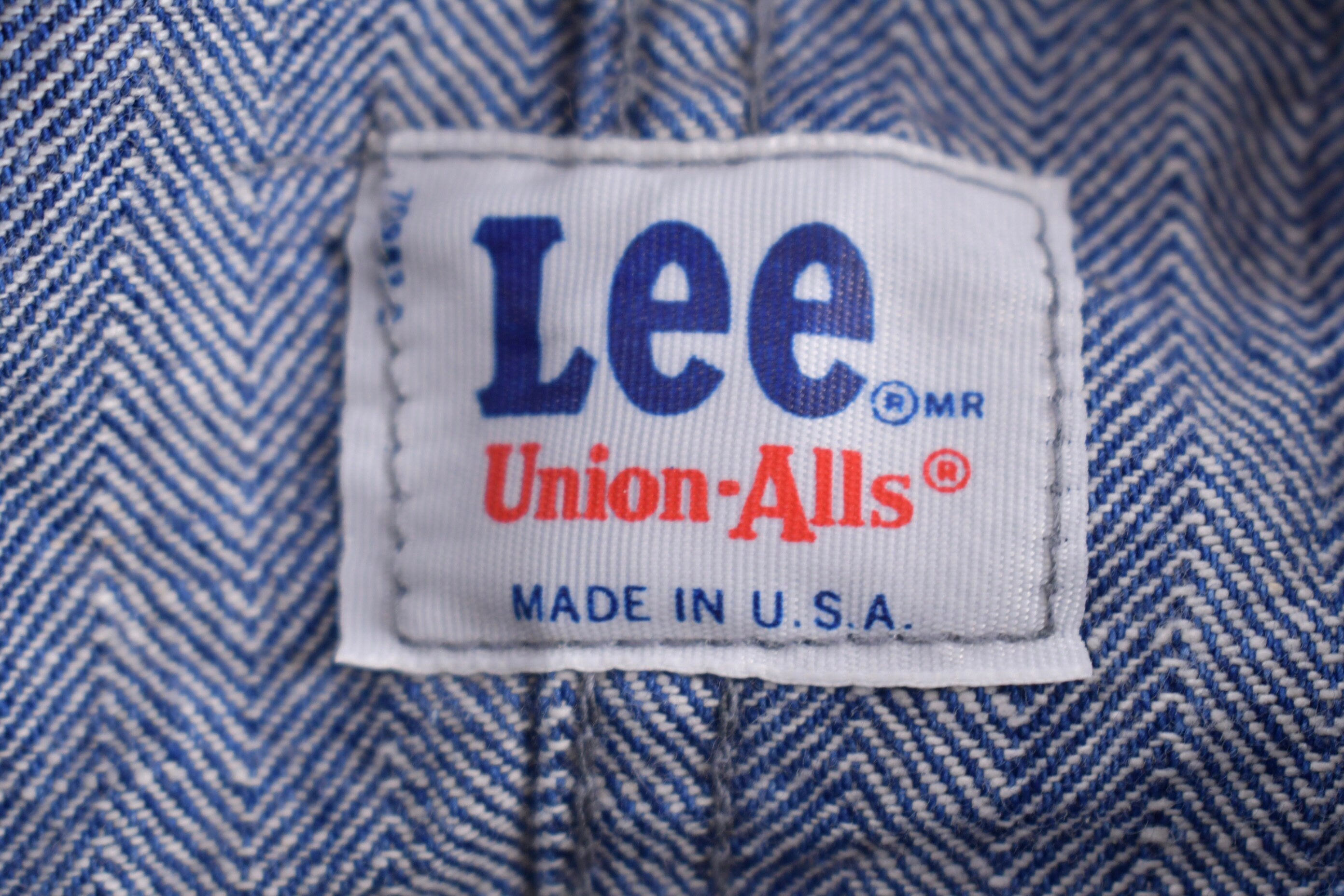 Vintage 1980s Lee Union-Alls Herringbone Jumpsuit