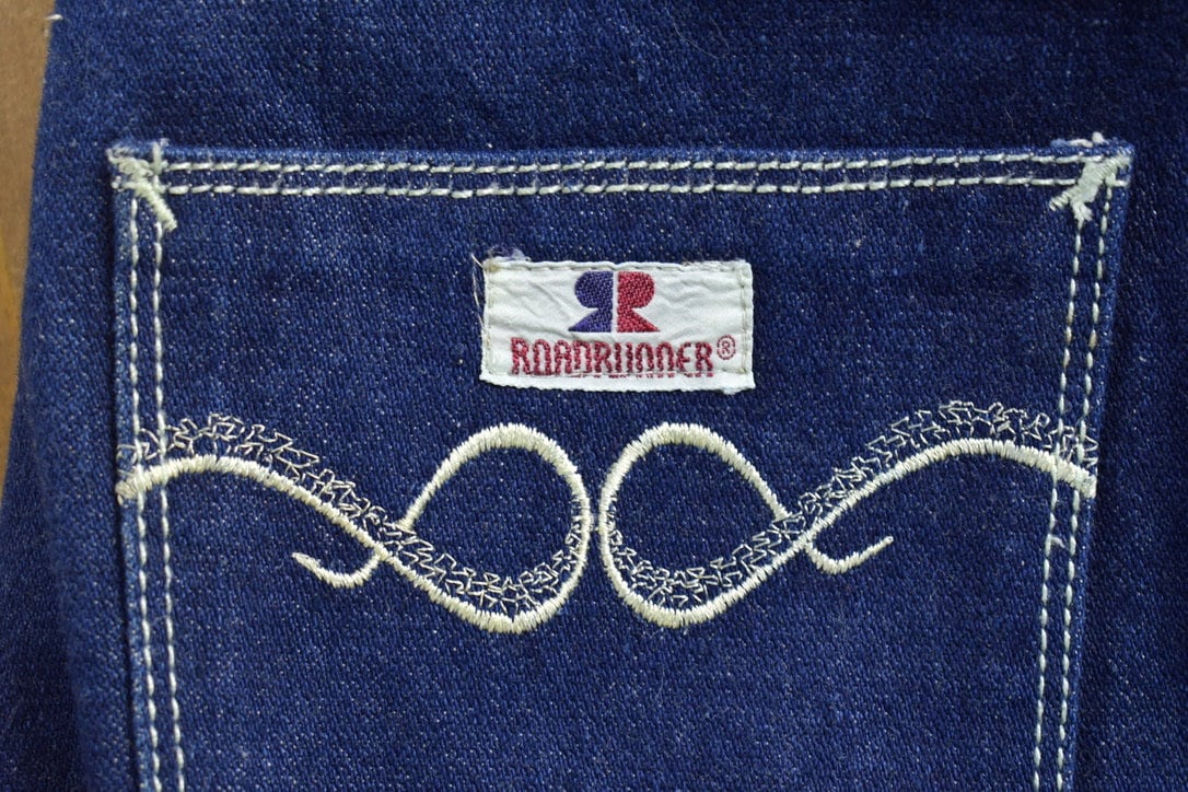 Vintage 1980s Road Runner Pleated Denim Jeans Size