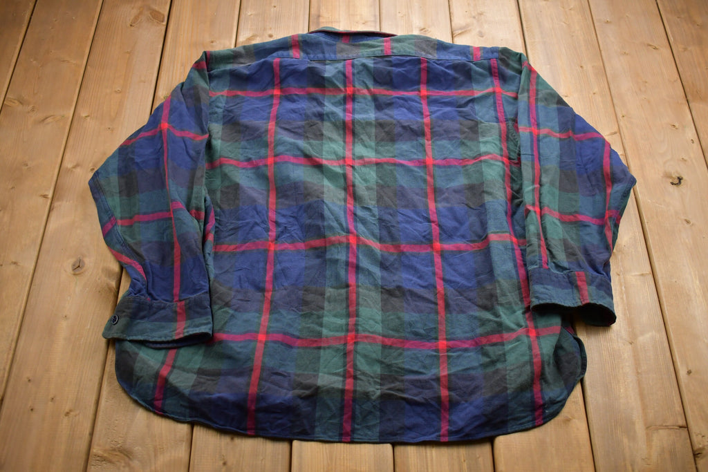Vintage 1980s LL Bean Plaid Button Up Shirt