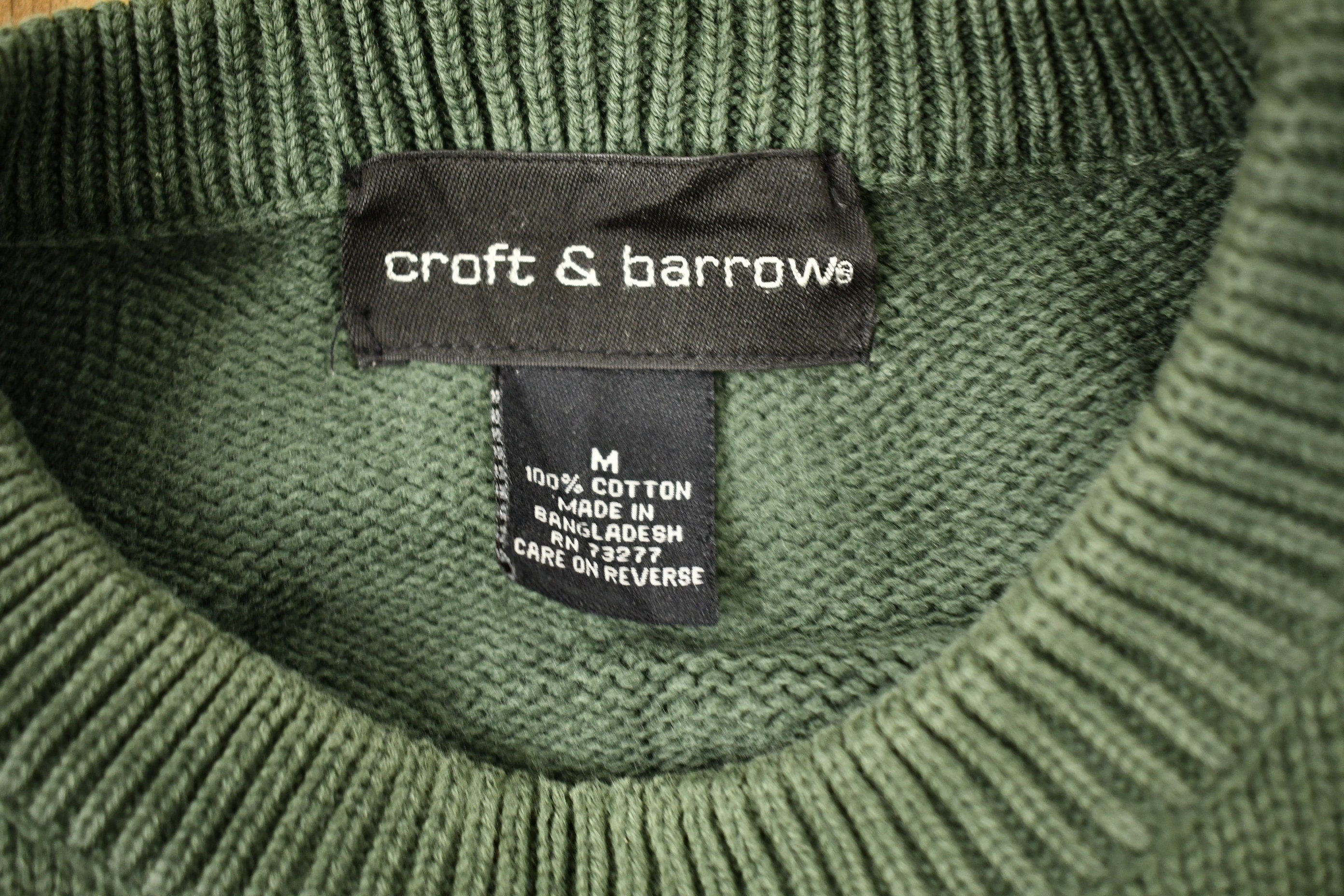 Vintage 1990s Croft & Barrow Color Block Knitted Crewneck Sweater